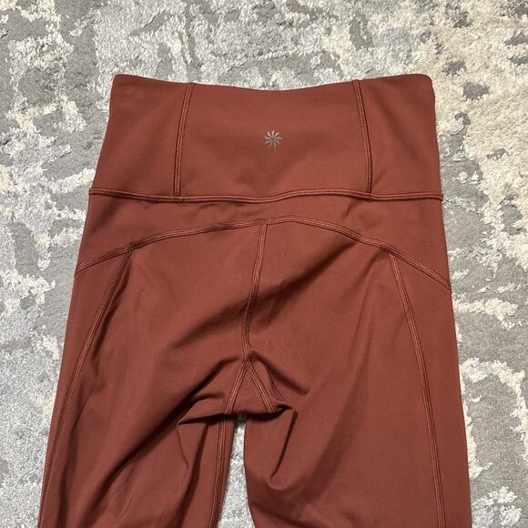 Athleta Rainier Tight Size XXS Burgundy High Rise Reflective Pockets‎ - Picture 5 of 10